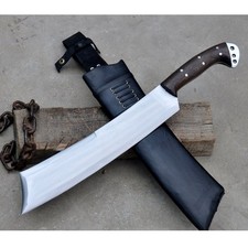 Coltello Machete Cleaver Lama Acciaio al Carbonio Personalizzato Fatto a Mano | Coltello Caccia Campeggio