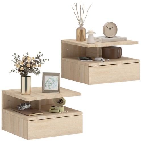 Homcom set comodini - set, parete