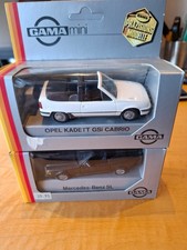 2x GAMA CABRIO MERCEDES SL COUPE # 1137 & OPEL KADETT GSI # 1135 1:43 in confezione originale
