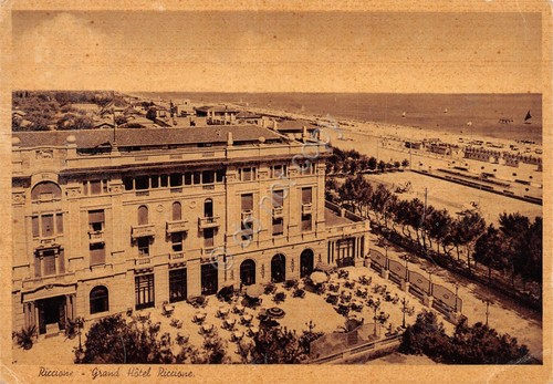 Cartolina riccione grand hotel - cartolina,