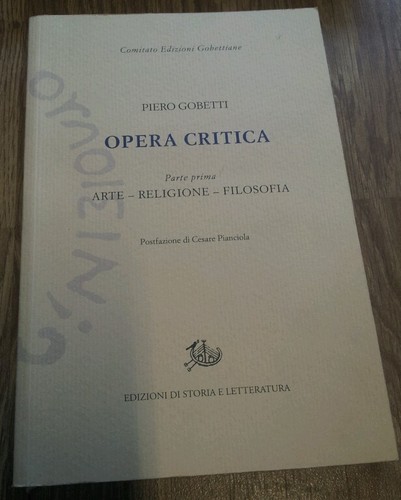 Opera critica parte prima - opera, arte