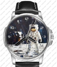 Astronauta Sulla Luna Con Bandiera Orologio Da Polso Bello Unico