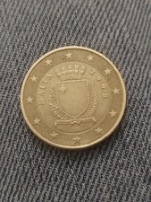 Malta moneta 50 centesimi 2008 Con F Su Stella