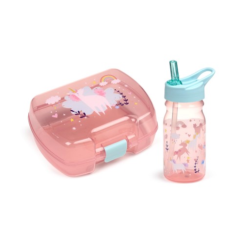 Set porta merenda rosa per - set,