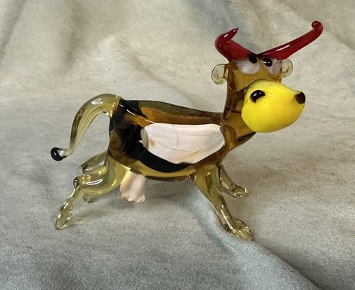 Statuina mucca con corna - , in