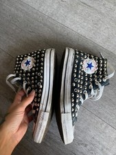 scarpe converse all star nere borchie usate solo per una settimana donna/uomo 