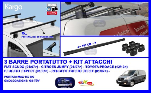 Barre portatutto portapacchi - barre,