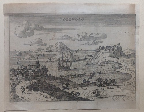 Stampa antica veduta - stampa, pozzuoli