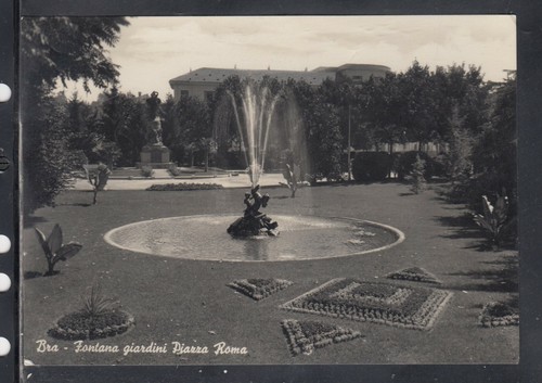 Cartolina bra fontana giardini - cartolina,