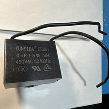 CONDENSATORE AVVIAMENTO spunto MOTORE 4uF 450Vac CBB61 CAPPA 450Vac VENTILATORE