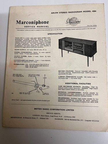 Marconiphone 4304 stereo - am-fm,