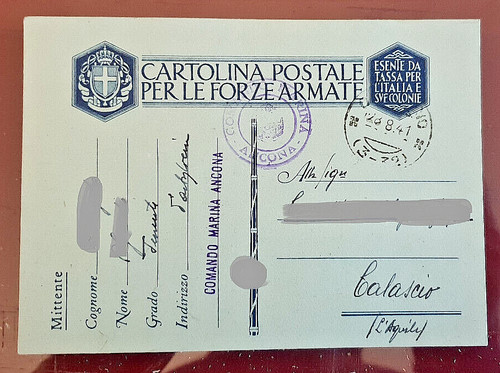Cartolina postale per forze - le,