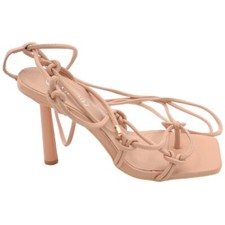 Sandali alti donna in pelle