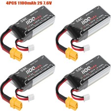 4 pz batteria XT60 7,6 V 50 C 1100 mAh 2 S batteria Lipo per Traxxas 1/16 auto camion RC auto