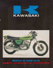 advertising Pubblicità-MOTO KAWASAKI MACH III 500 H1D 72 MAXIMOTO MOTOGIAPPONESI