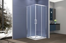 Box doccia angolare 100x100 cm con ante scorrevoli in cristallo temperato 6mm H