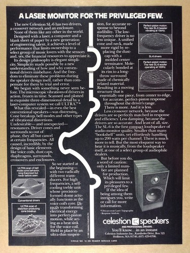 Pubblicità celestion 6 - pubblicità, sl-6