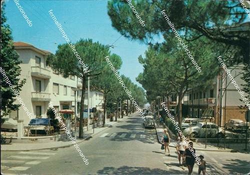 Bb687 cartolina riccione viale - cartolina,
