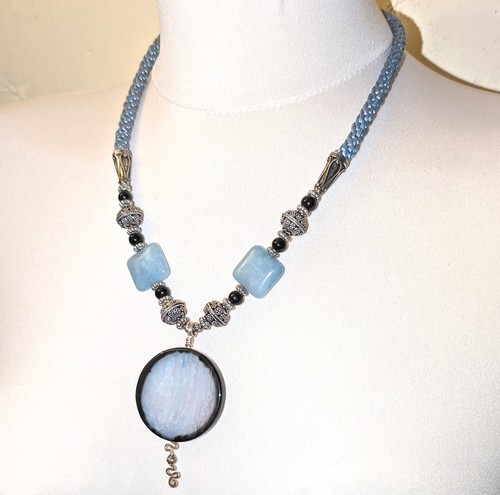 Collana argento pizzo agata - pizzo,