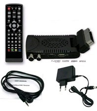 Mini Decoder digitale terrestre TV DVB T3 piega 180° full HD 1080p 1920p scart 3