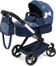 17073AB Passeggino per Bambole Combi Xeo, Carrozzina Bambola, Regolabile in Alte