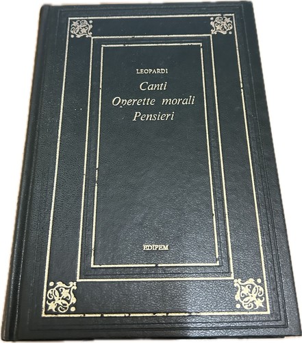 Leopardi canti operette - -,