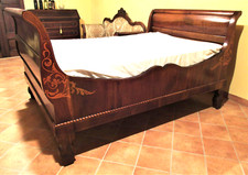 Letto barca antico noce - a,