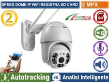 TELECAMERA WIFI IP SPEED DOME IP66 2 MPX REGISTRA SD CARD AUTOTRACKING P2P