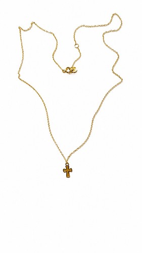 Collana con croce 45cm oro - con,