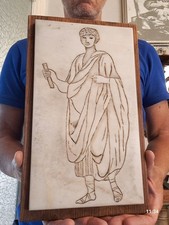 SCULTURA BASSORILIEVO SU MARMO SENATORE ANTICA ROMA