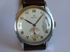 OMEGA-MANUALE-TUTTO ACCIAIO-1943-ANSE PARTICOLARI-CAL.R 17.8-CORONA ORIGINALE