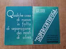 STABILIMENTO MECCANICO DITTA A. GALARDI Firenze depliant SUPERCENTRIFUGA 1940