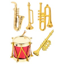  5 mini strumenti musicali classici per casa delle bambole, strumenti