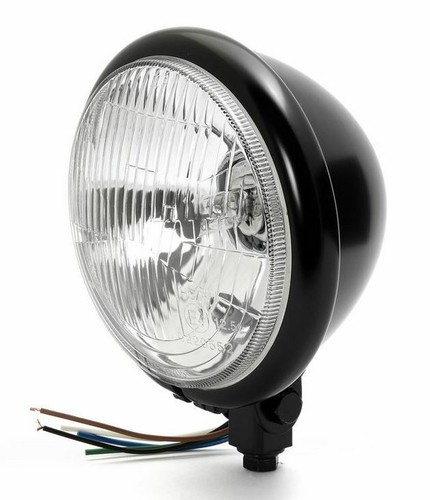 Faro moto anteriore nero - faro,