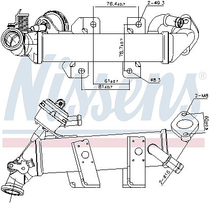 Radiatore nissens ricircolo - radiatore, nissens,