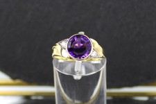 Anello con brillanti ametista