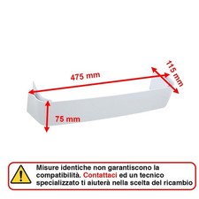 Balconcino Portabottiglie 475 x 115 x 75 mm Frigorfiero Electrolux Rex Aeg