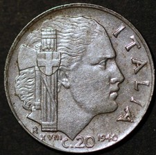 Italy 20 Centesimi 1940