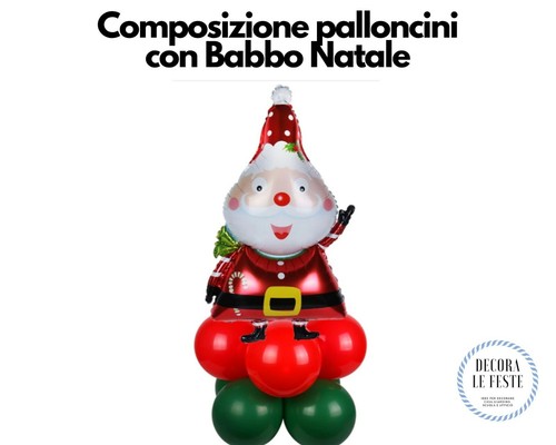 Centrotavola palloncini babbo - centrotavola,