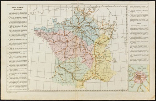 1860ca francia carta - 1860ca, francia: