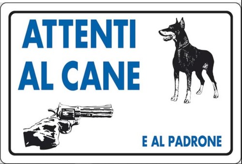 Cartello segnaletico attenti - segnaletico, "attenti