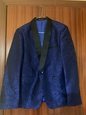 smoking uomo blu nuovo senza etichette 