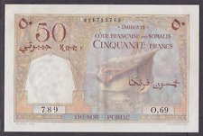 [XF-AU] 1952 French Somaliland 50 Francs P-25 O69-789 [012-2]