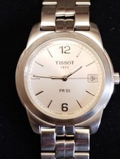 TISSOT PR50 J376/476K orologio da polso uomo/donna quarzo vetro zaffiro vintage