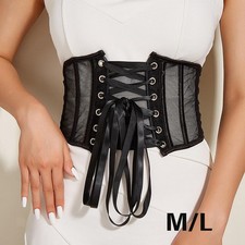 Cintura in vita da donna Corsetto sottoseno Waspie Cincher Cintura con lacci