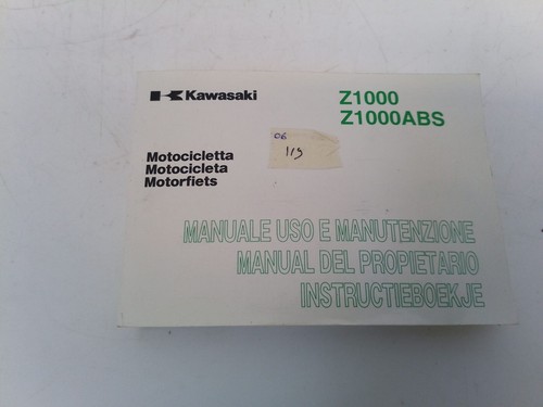 Kawasaki z1000 2006 libretto - kawasaki,