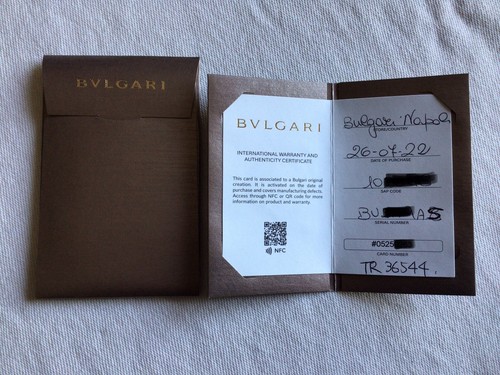 Garanzia bulgari con - garanzia, custodia