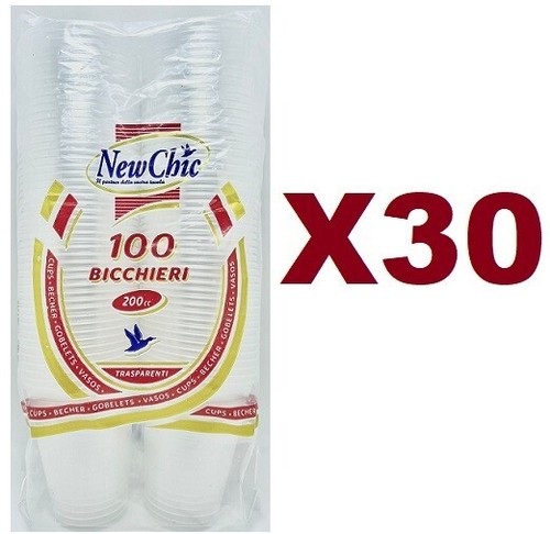3000 bicchieri trasparenti - 3000, di