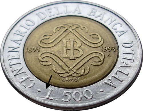 Errore 500 lire 1993 - errore,