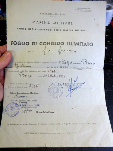 Foglio congedo illimitato - foglio,